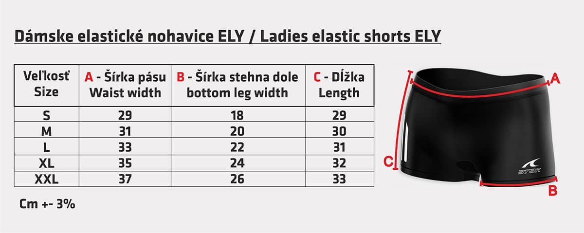 Veľkostná tabuľka ELY